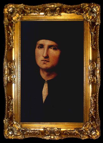 framed  Pietro Perugino Portrait of a young man, ta009-2